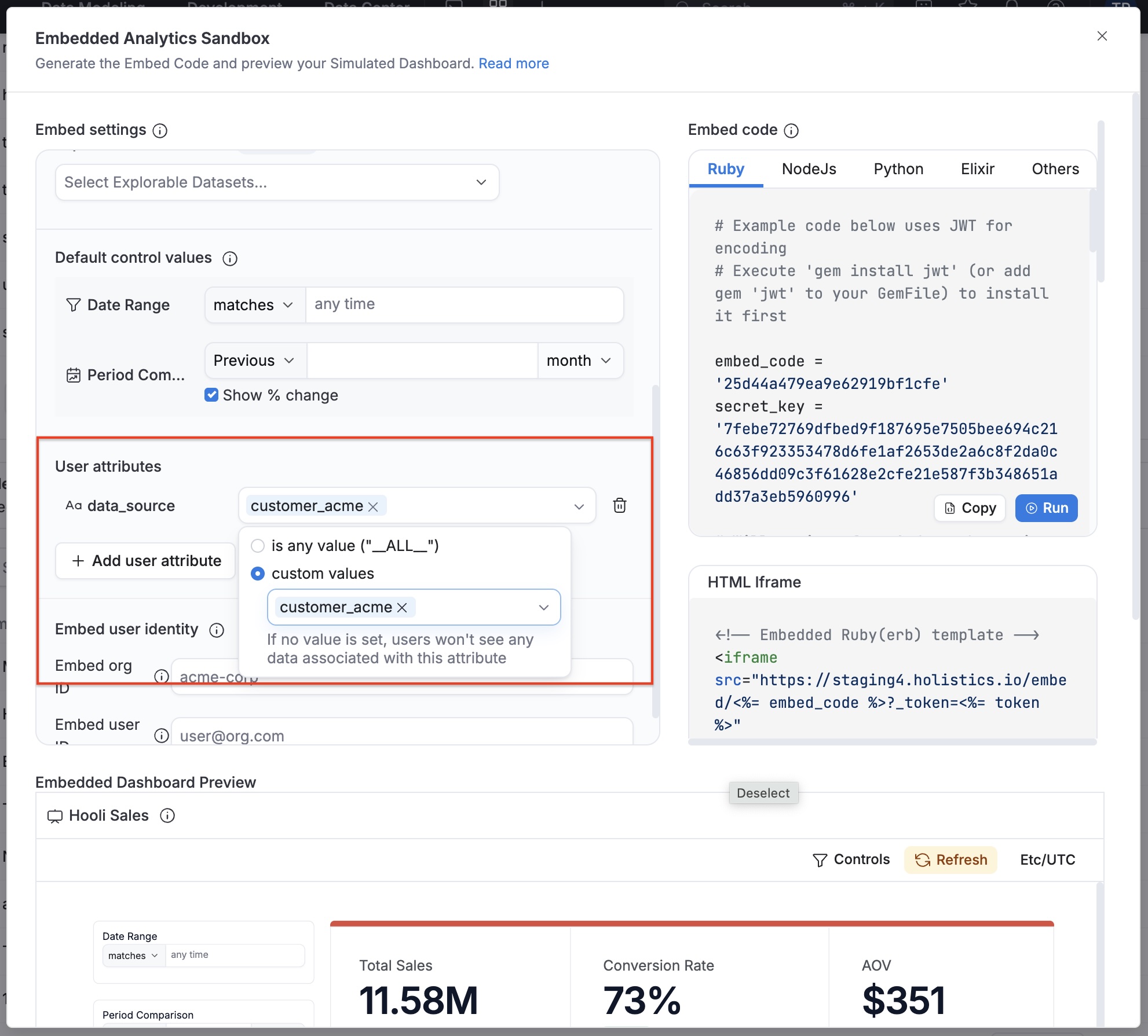 dynamic schema sandbox