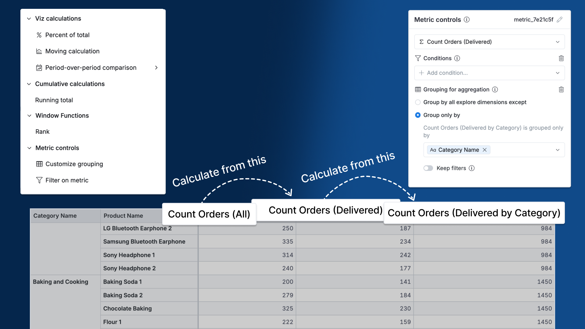 Calculation Builder - Composable metric with flexible controls