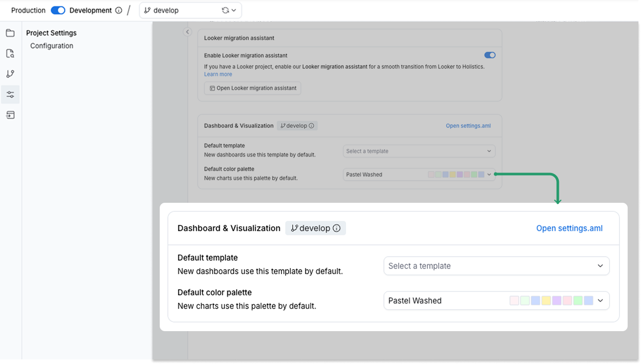 Setting default color palette in Project Settings