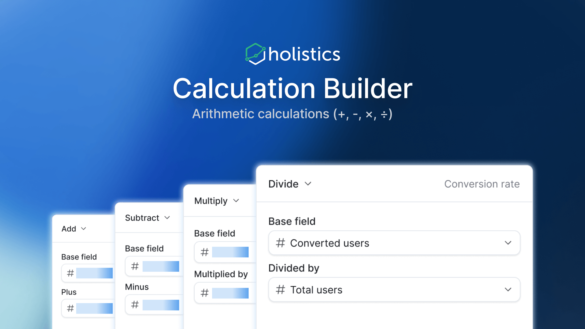 Arithmetic calculations in Calculation Builder