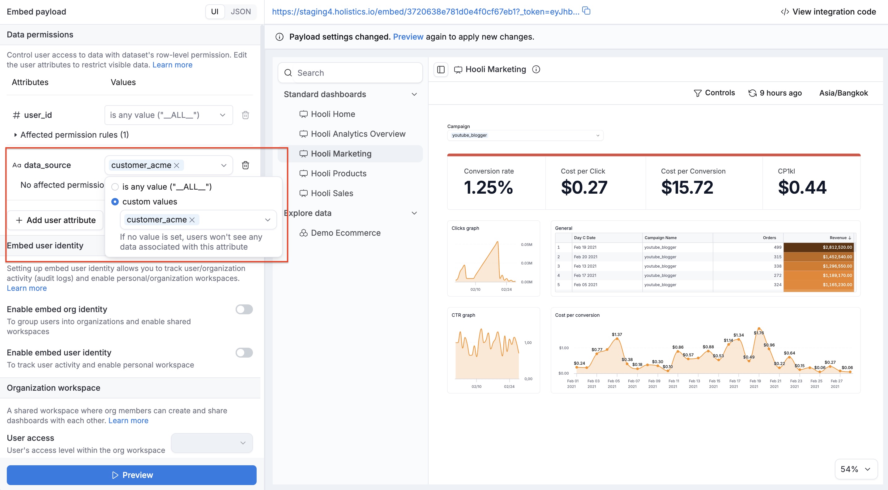 embed portal sandbox