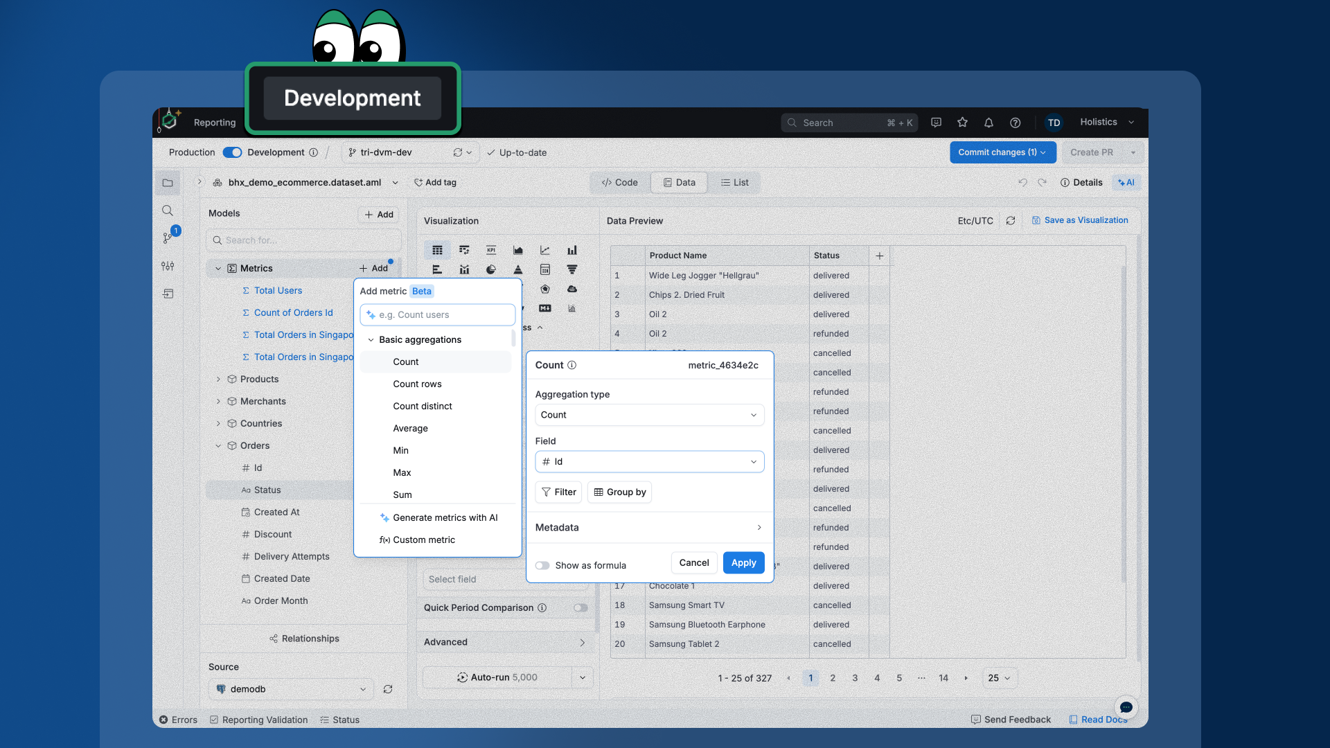 Calculation Builder - Available in Development space