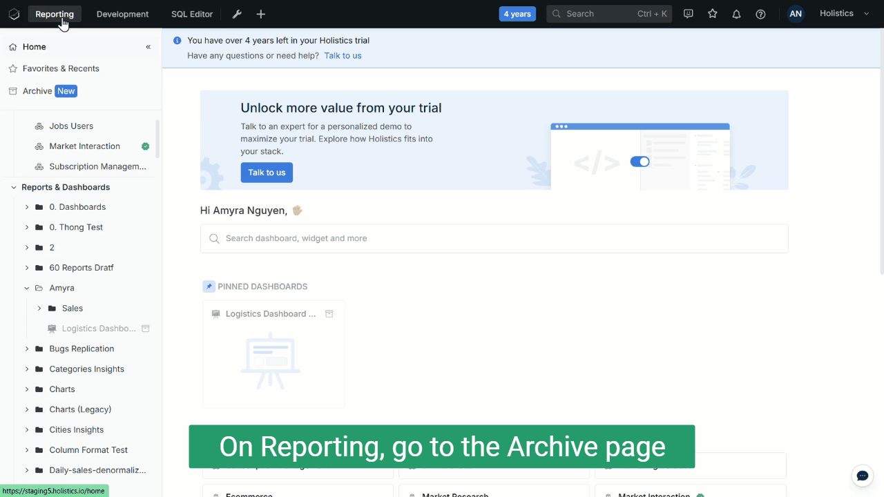 Managing archived objects
