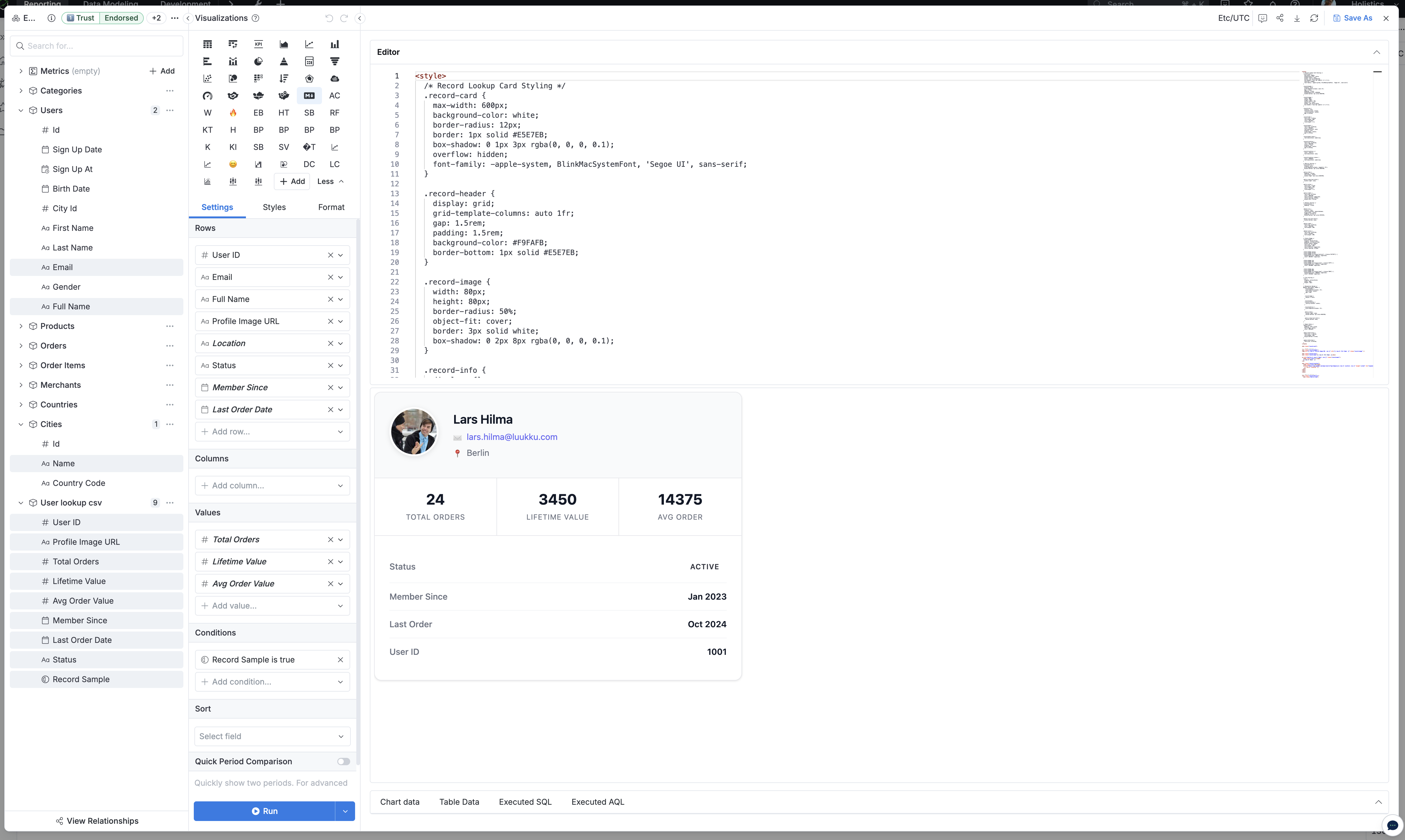 Dynamic Content Block Editor Interface
