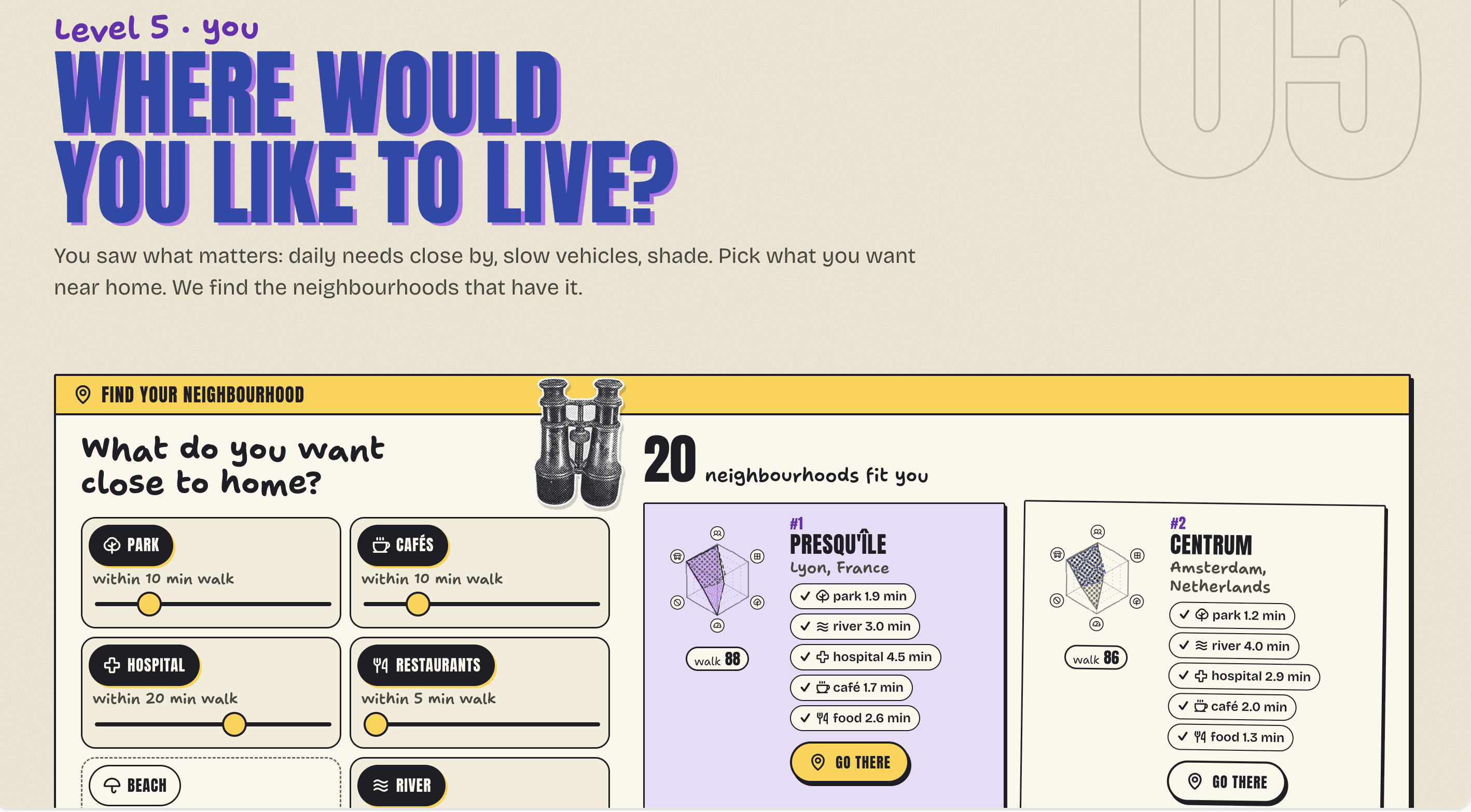 Neighborhood Walkability Explorer, a data app built with anfra