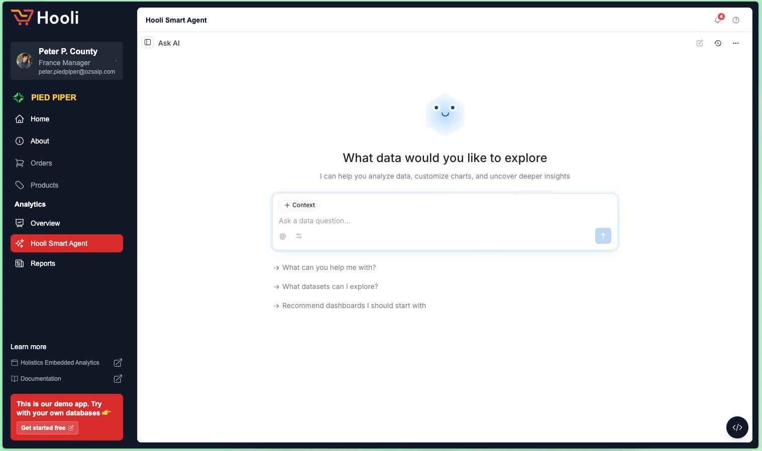 Default Ask AI page