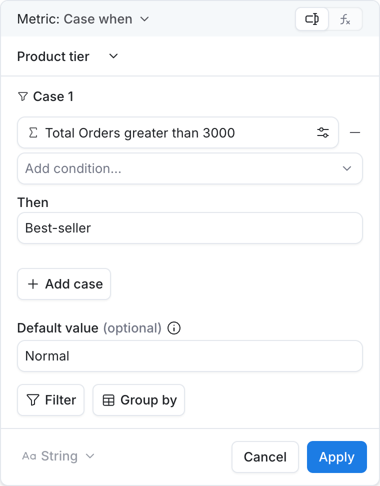 case when calculation