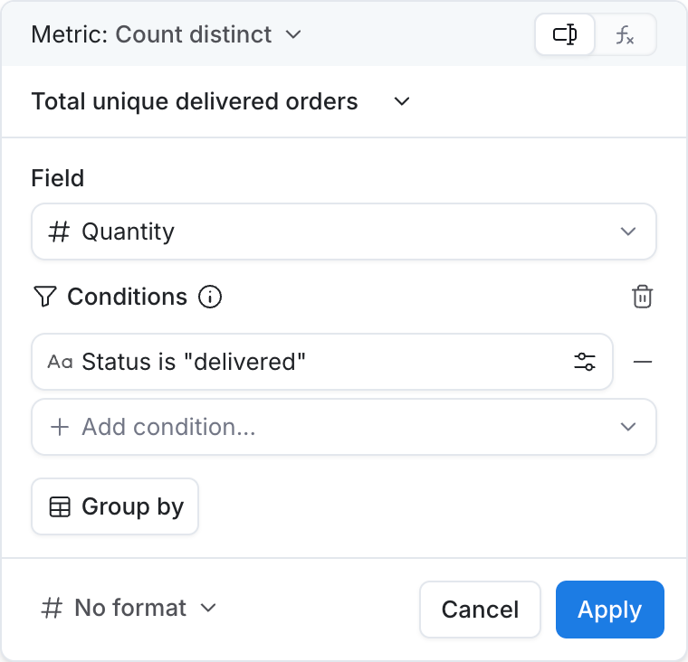 count distinct if calculation