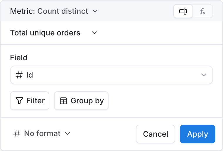 count distinct calculation