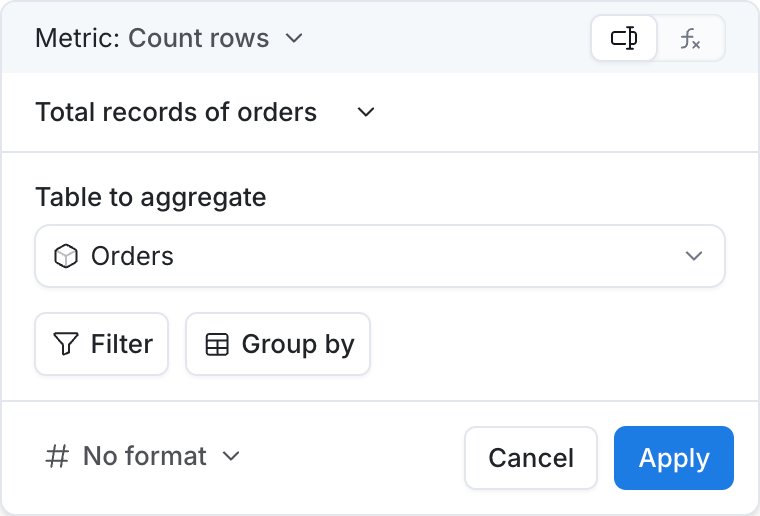 count rows calculation