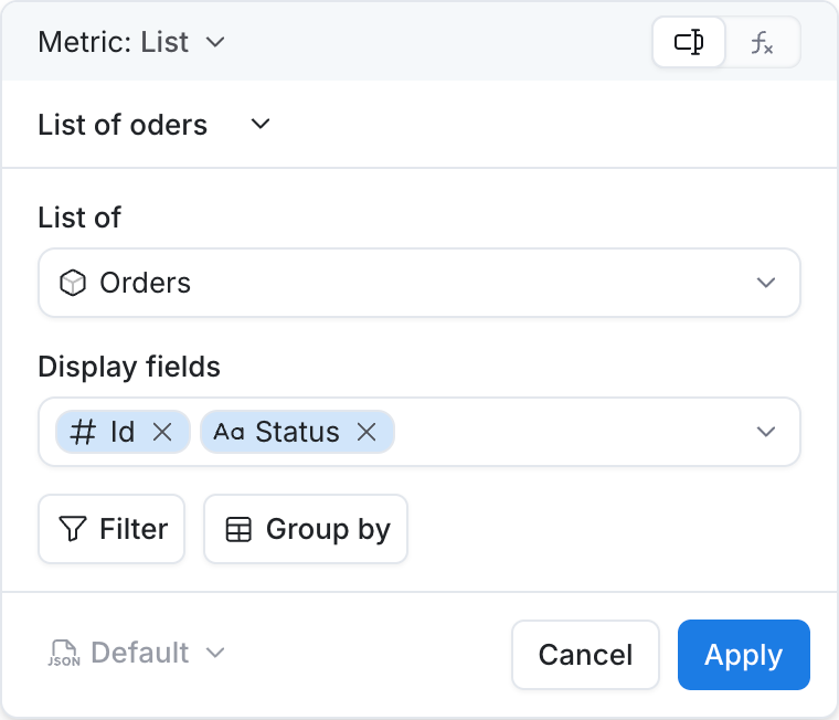 list calculation