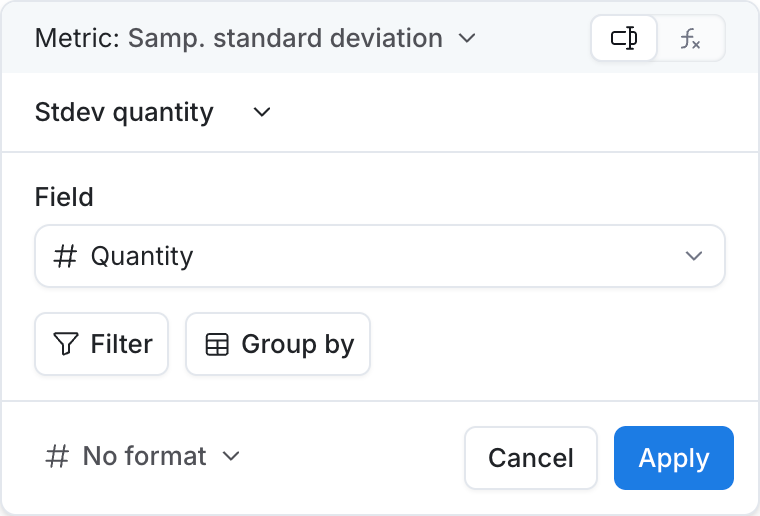 sample standard deviation calculation