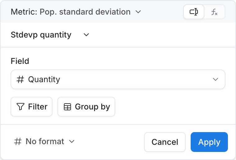 population standard deviation calculation