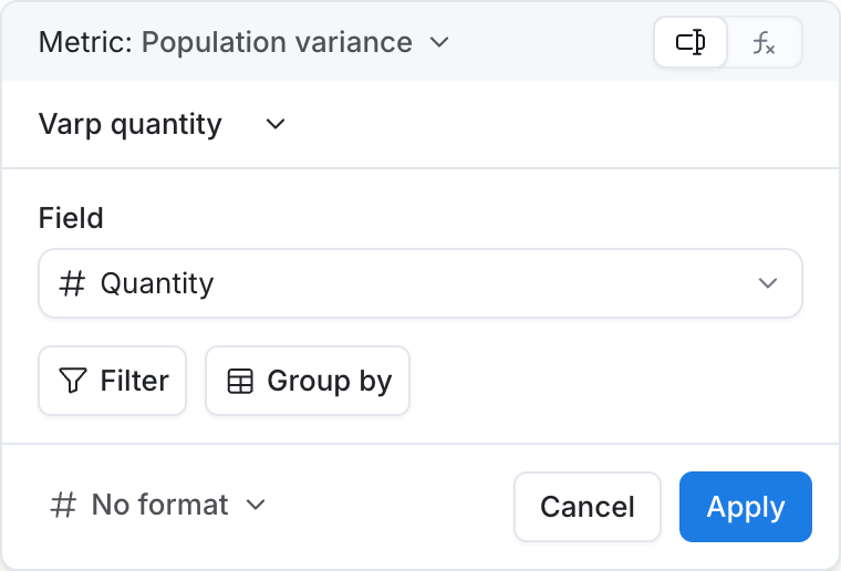 population variance calculation