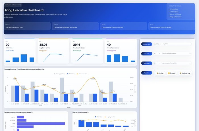 Hiring Executive Dashboard preview