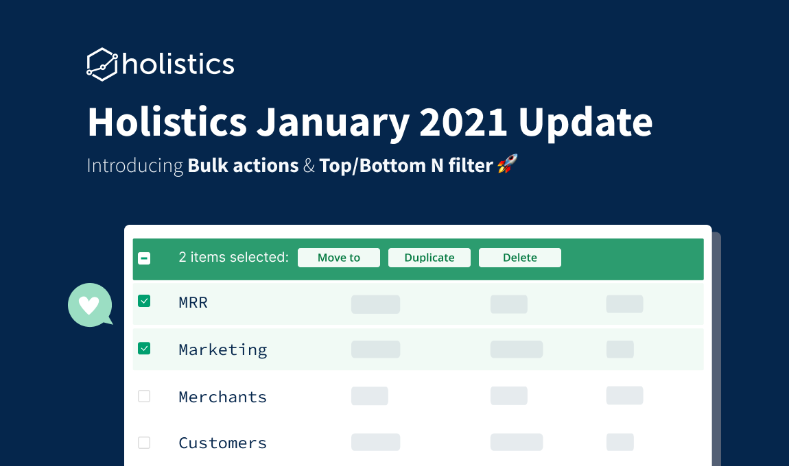 Holistics January 2021 Product Updates 🎉