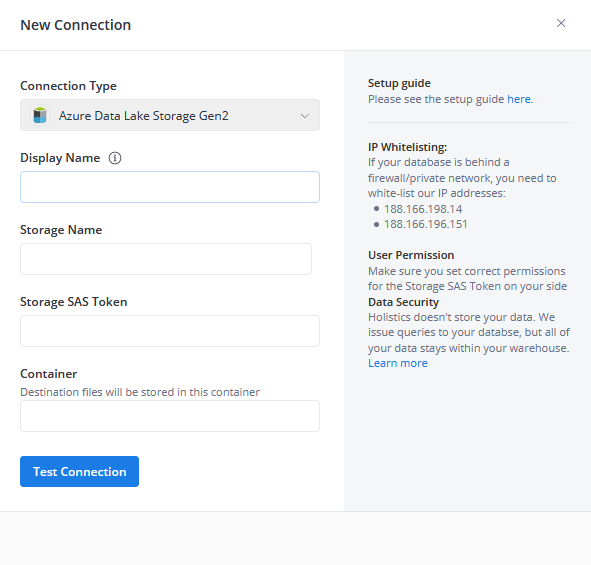 Azure Blob connection